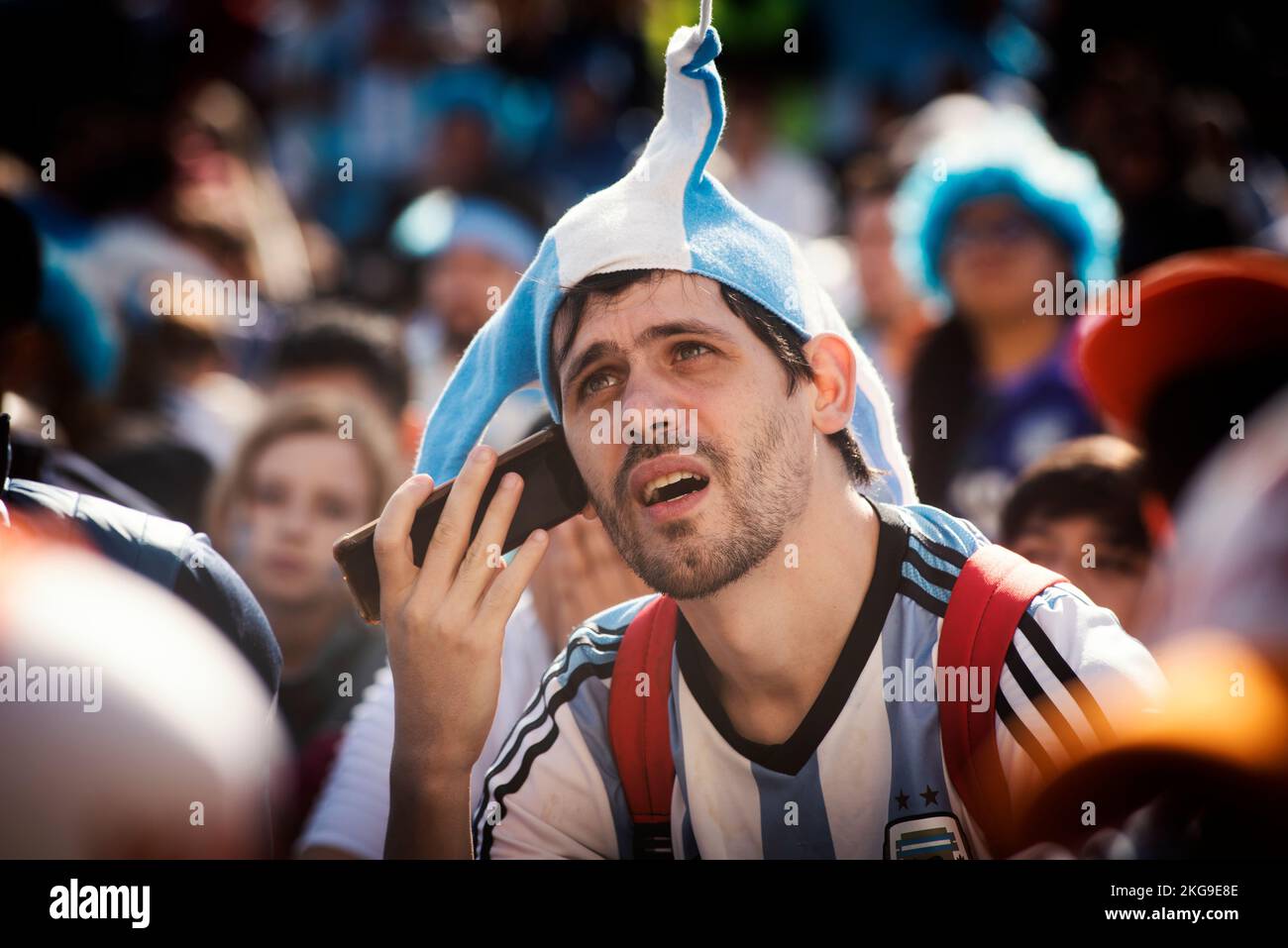 Fans of Palermo Football Club show their colors on game day