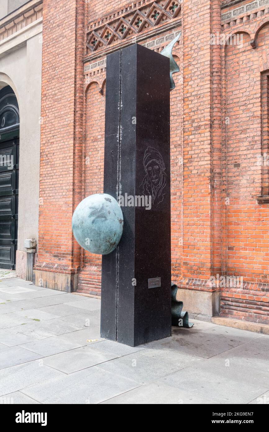 Copenhagen, Denmark - July 26, 2022: Memorial to Inge Lehmann in Copenhagen by Elisabeth Toubro. Stock Photo