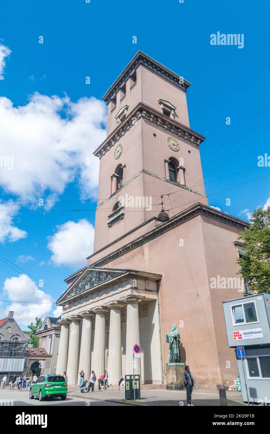 Copenhagen, Denmark - July 26, 2022: The Church of Our Lady (Danish: Vor Frue Kirke). Stock Photo