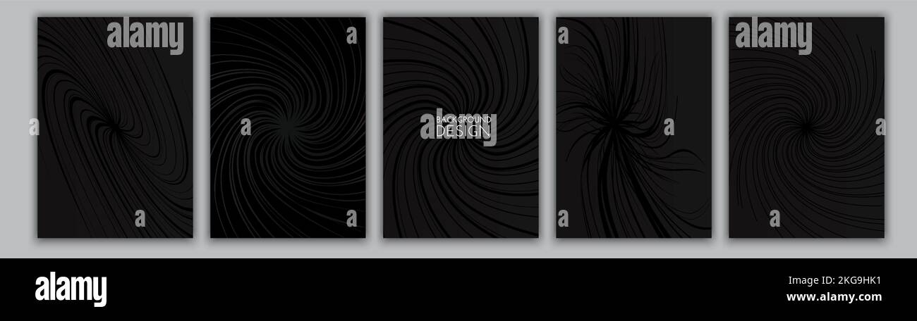 Modern Black Background Design with Abstract Texture Stock Vector