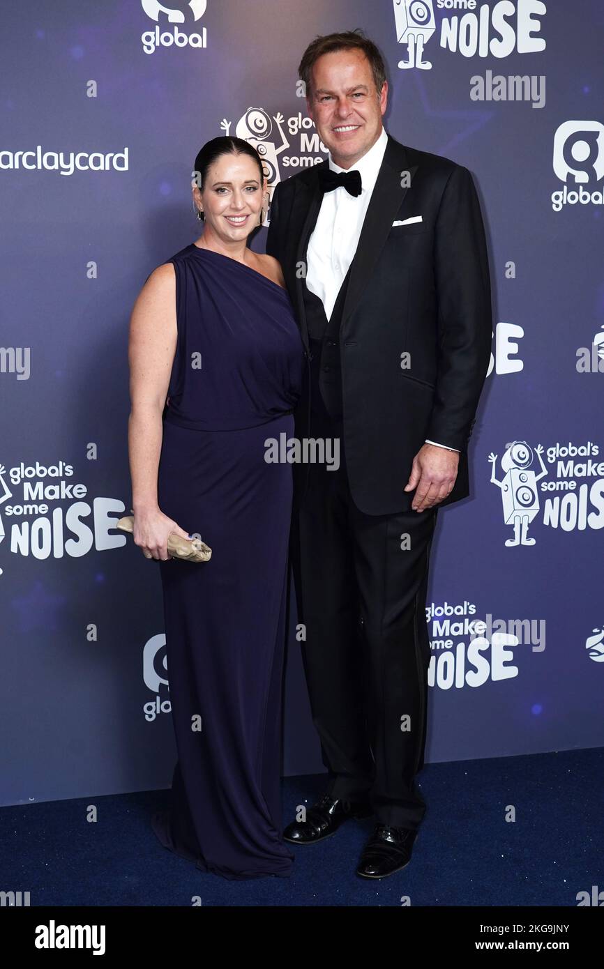 Peter Jones and Tara Capp attend Global's Make Some Noise Night at The Londoner Hotel, in Leicester Square, London. Picture date: Tuesday November 22, 2022. Stock Photo