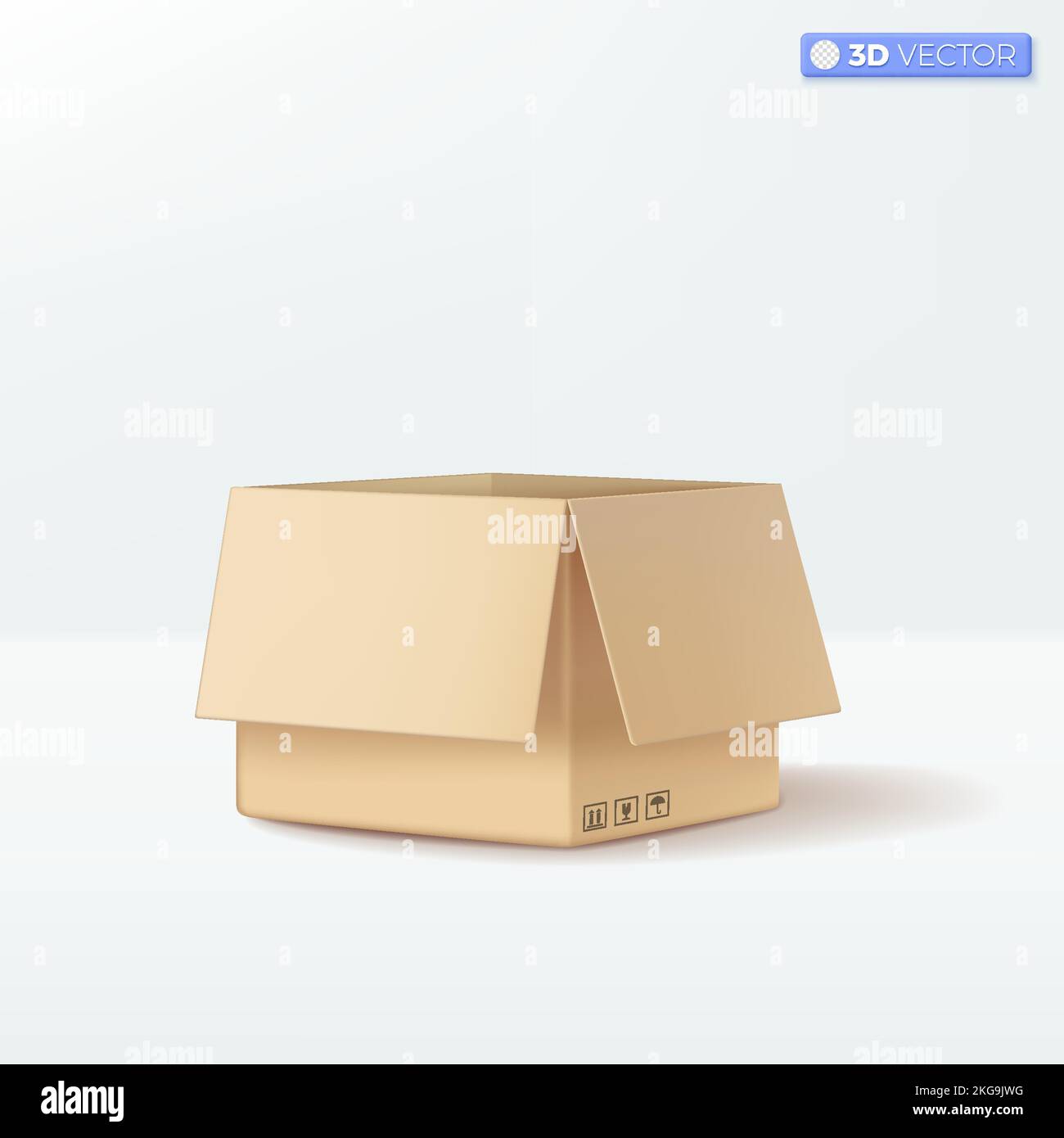 Premium Vector  Open pizza box. brown carton package. blank realistic  mockup isolated on white background