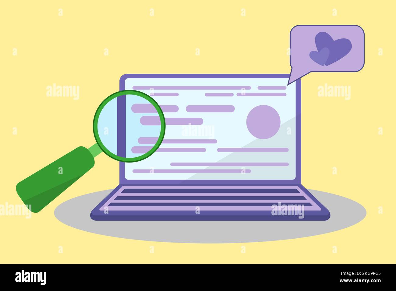 Resume people in flat style. Mobile app application. Flat isometric vector illustration. Laptop screen. Vector data. Stock Vector