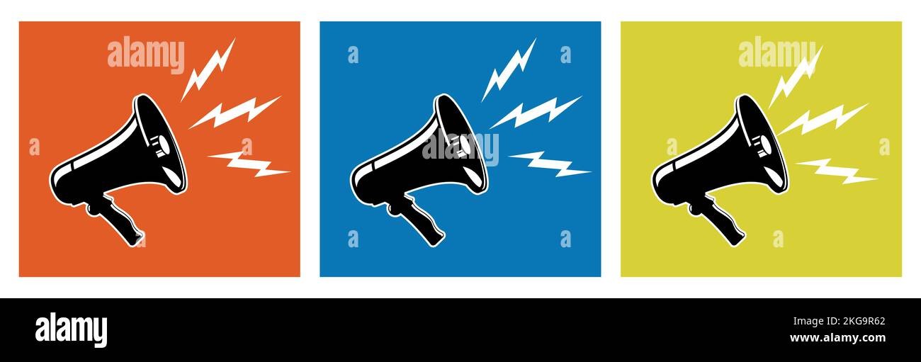 Megaphone Speaker Vector Icon Template Stock Vector Image & Art - Alamy