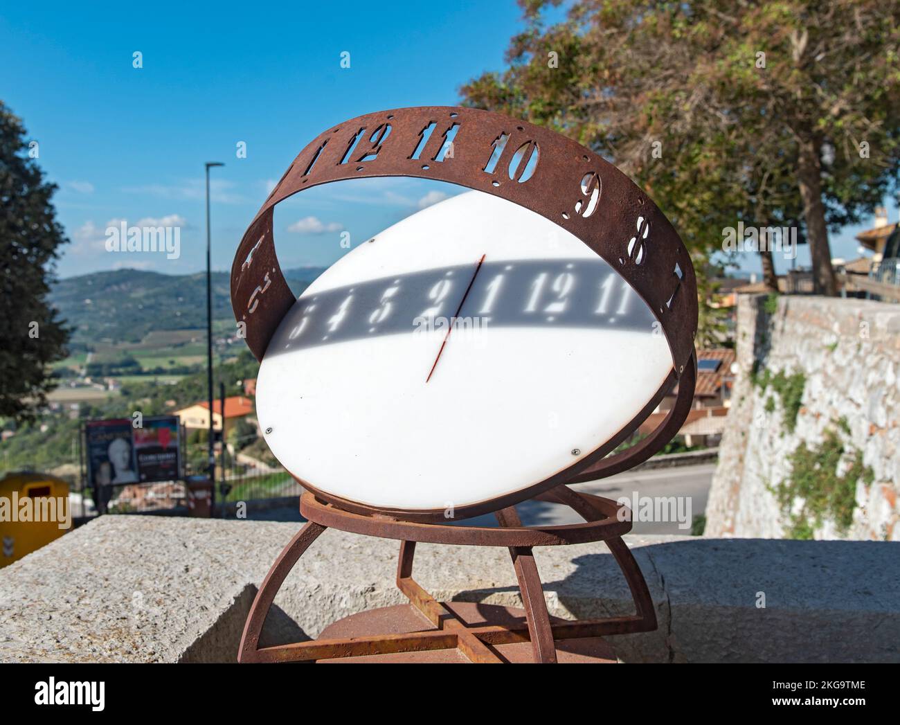 Sundial, Corciano, Umbria, Italy Stock Photo