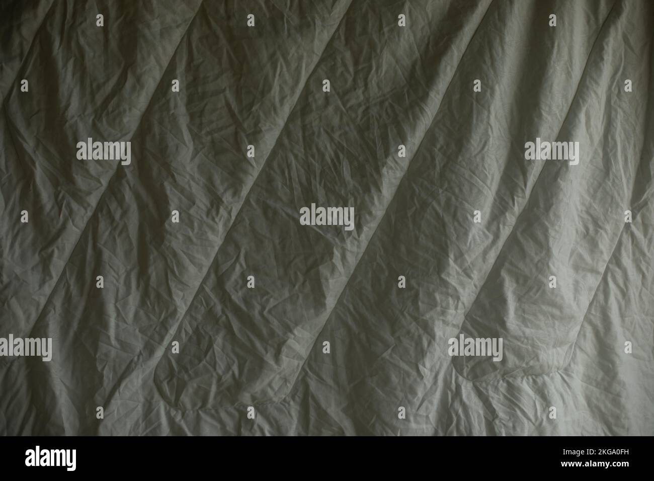 White blanket dries. Wet blanket. Bed linen texture. Things after