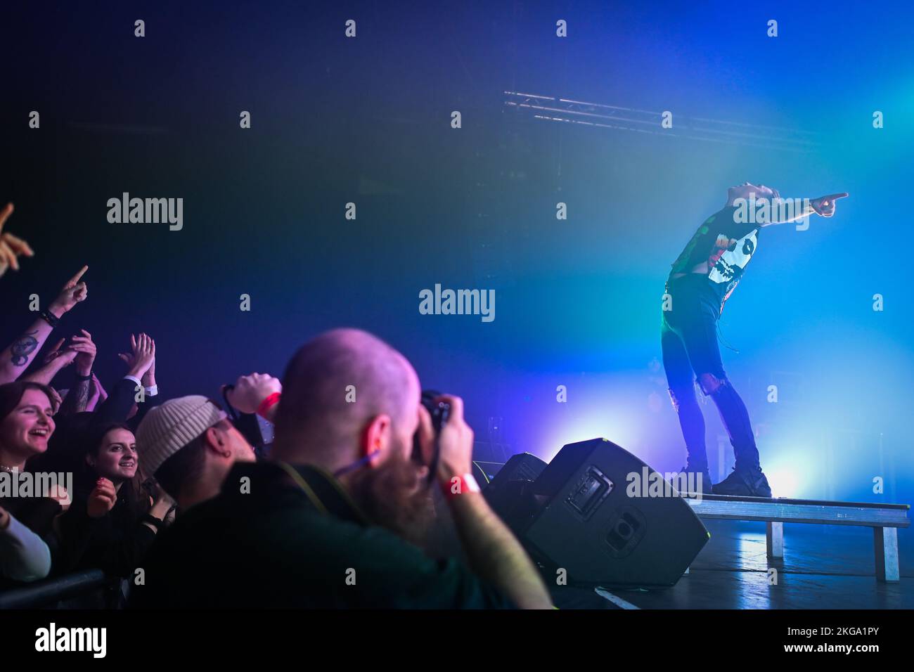 Warsaw Raves Warsaw, Poland. 21st Nov, 2022. Ilya Prusikin of Little Big, a Russian ...