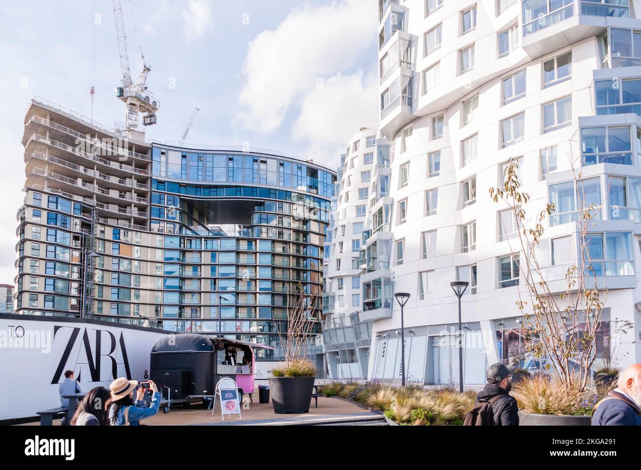 Battersea Roof Gardens under construction at Battersea Power Station