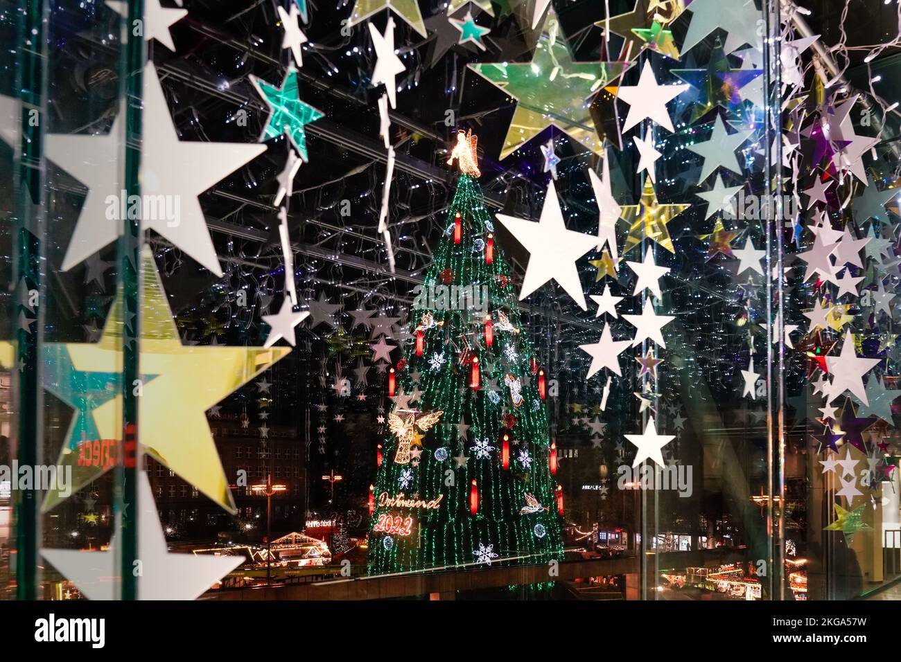 Dortmund, Germany, November 22, 2022 The largest Christmas tree in the