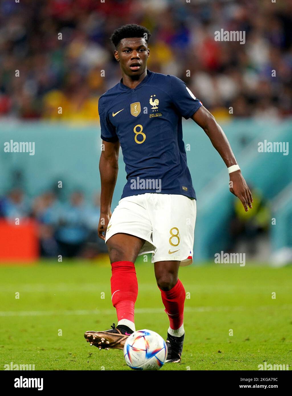 France's Aurelien Tchouameni during the FIFA World Cup Group D match at ...