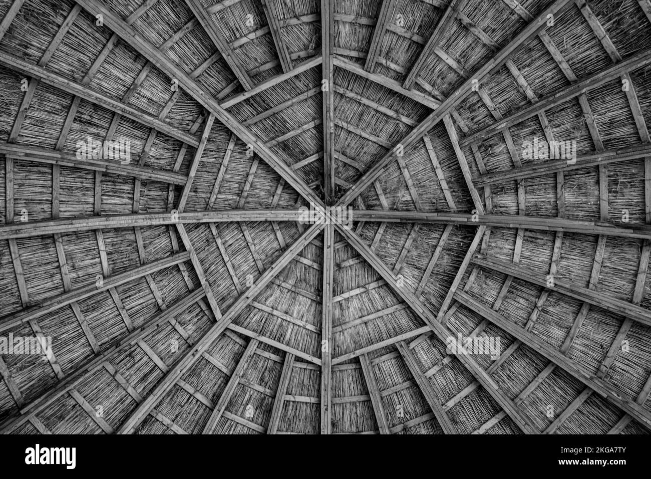 Thatched roof architecture Black and White Stock Photos & Images - Alamy
