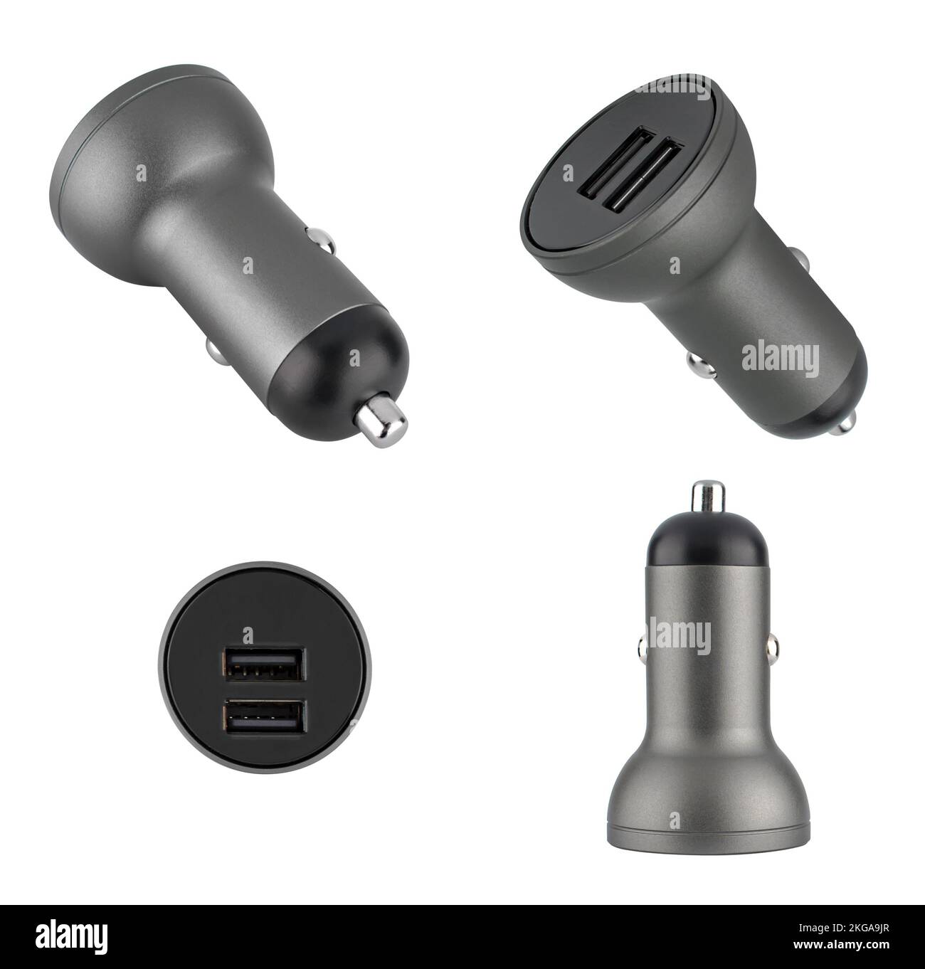 charger from the cigarette lighter in the car for the phone, on a white