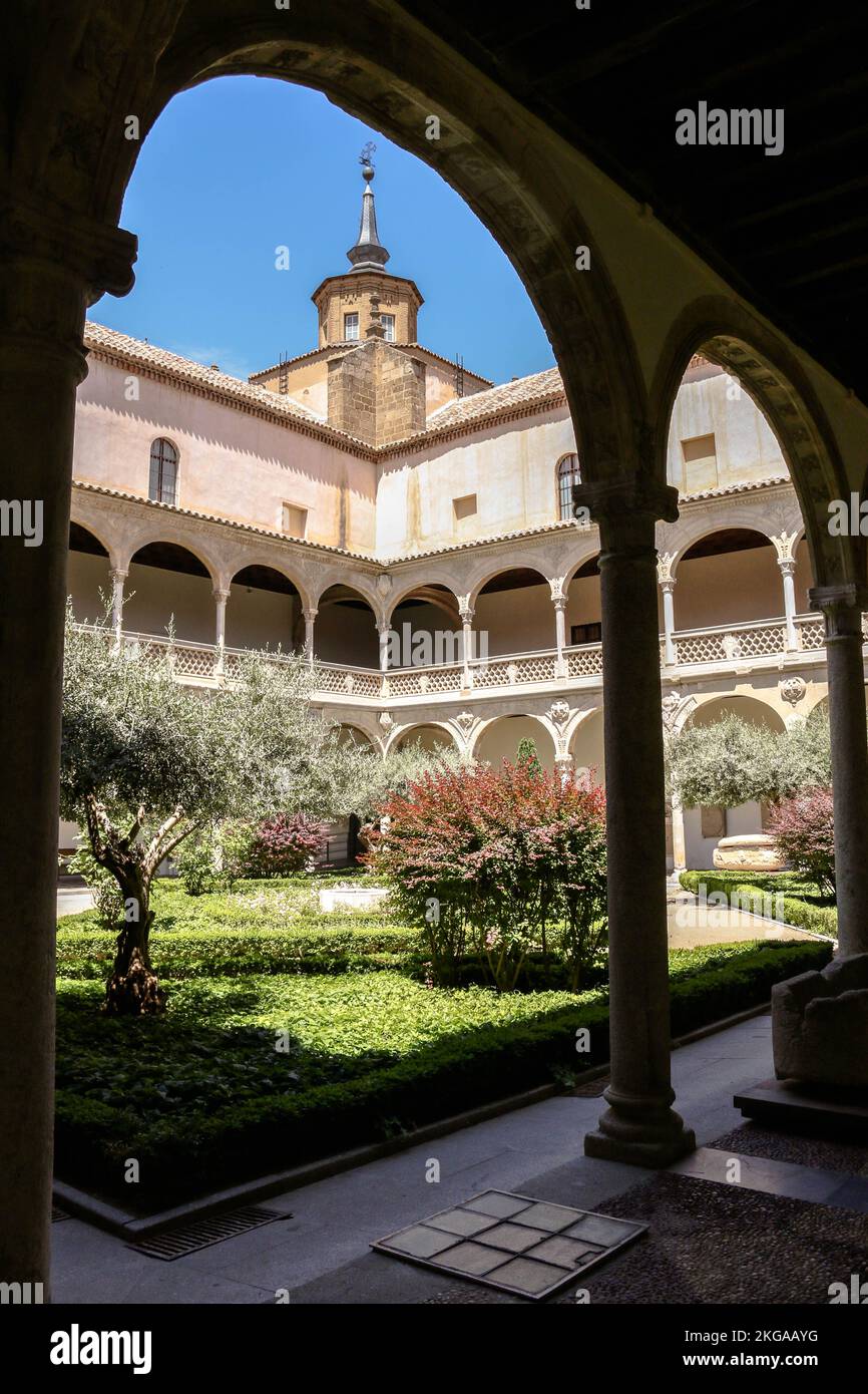 Interior courtyard from the Museum of Santa Cruz in Toledo, Spain Stock Photo