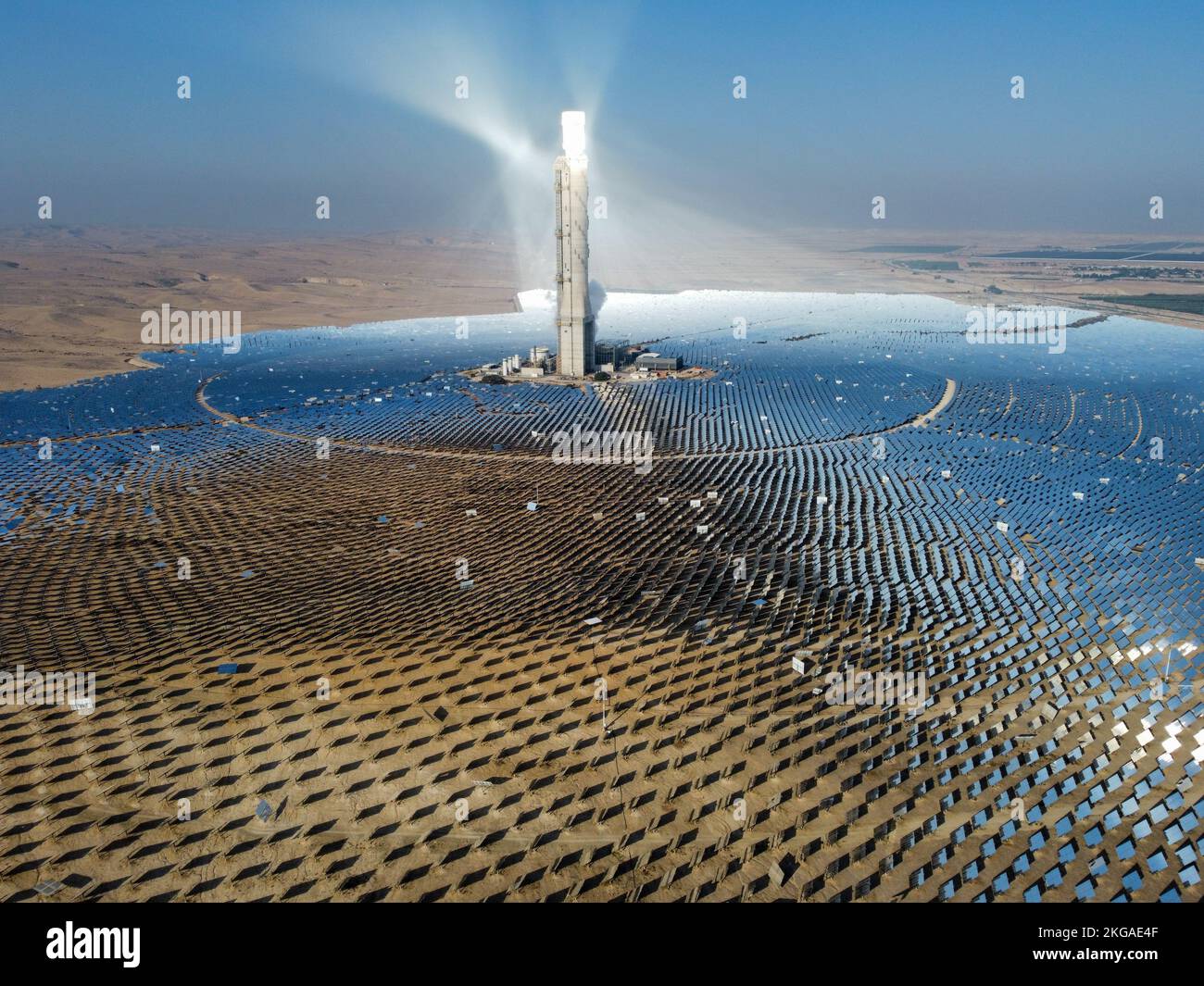 The Electro-Solar Power Plant - ESHELIM in the Negev desert Stock Photo ...
