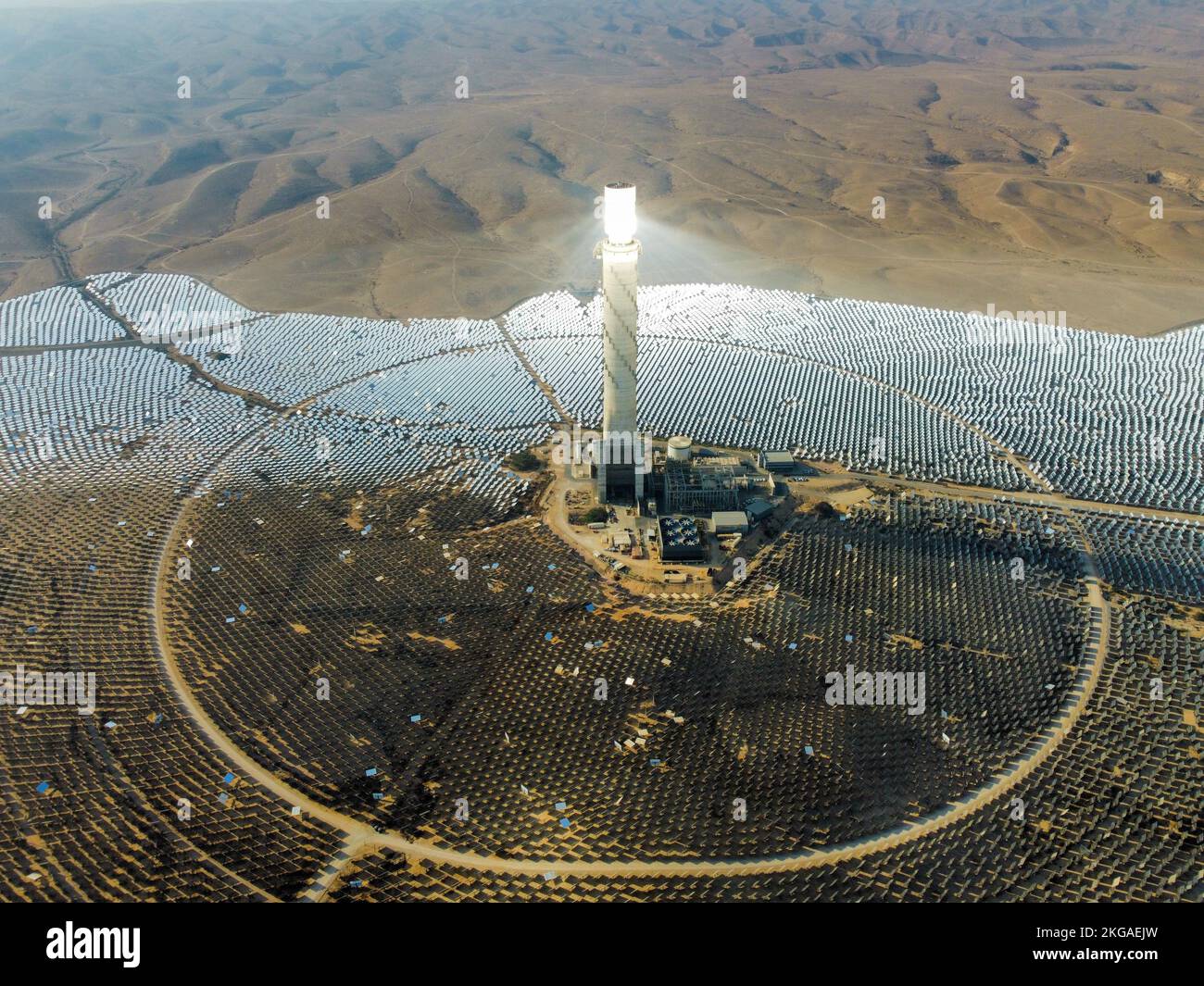 The Electro-Solar Power Plant - ESHELIM in the Negev desert Stock Photo ...