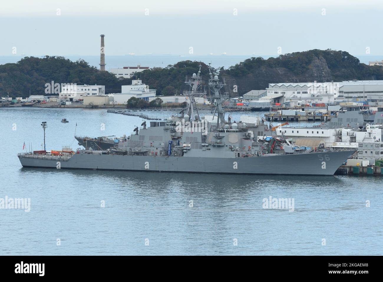 Kanagawa Prefecture, Japan - October 19, 2019: United States Navy USS John S. McCain (DDG-56), Arleigh Burke-class destroyer. Stock Photo