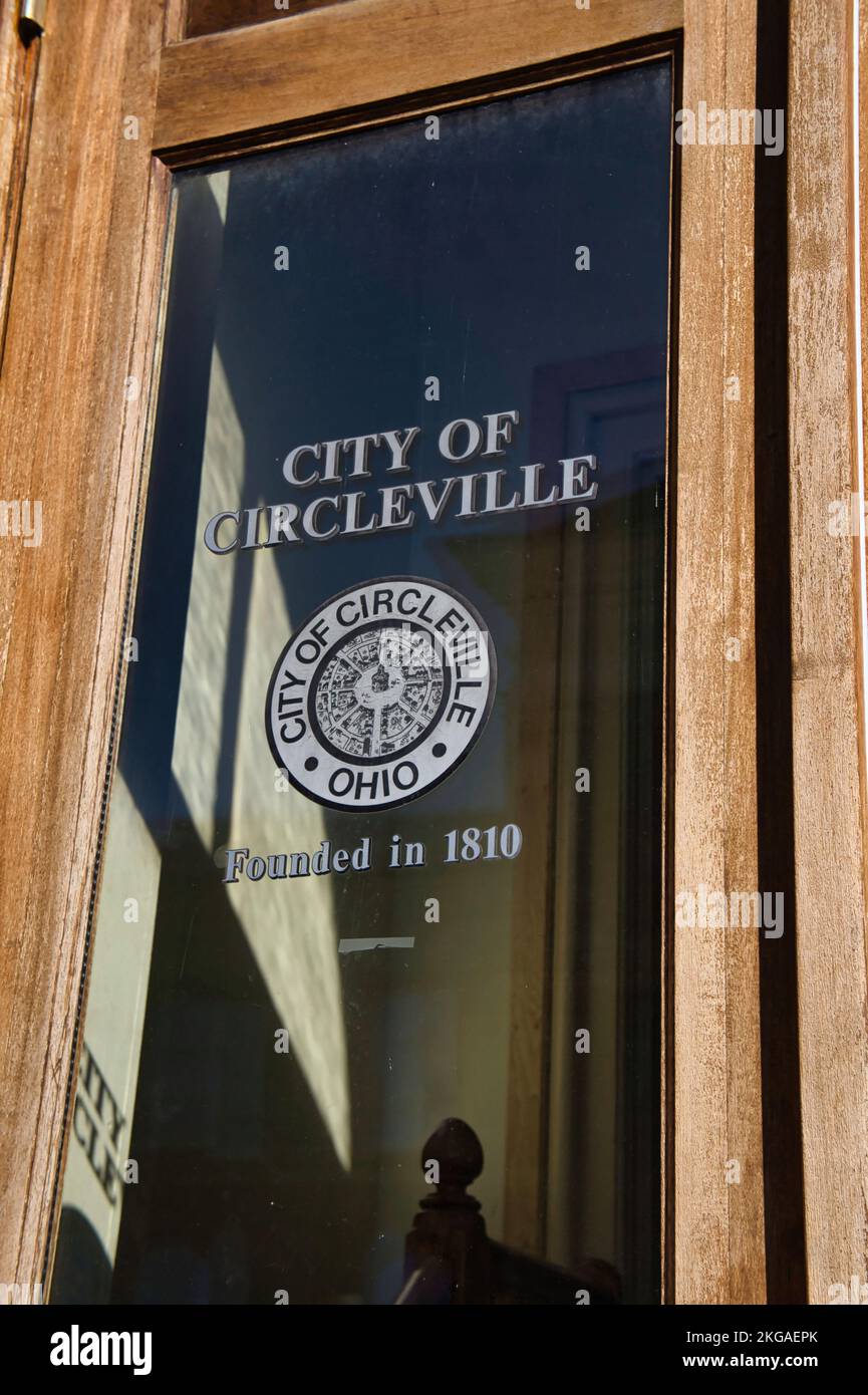 Sign on city building Circleville Ohio USA 2022 Stock Photo Alamy