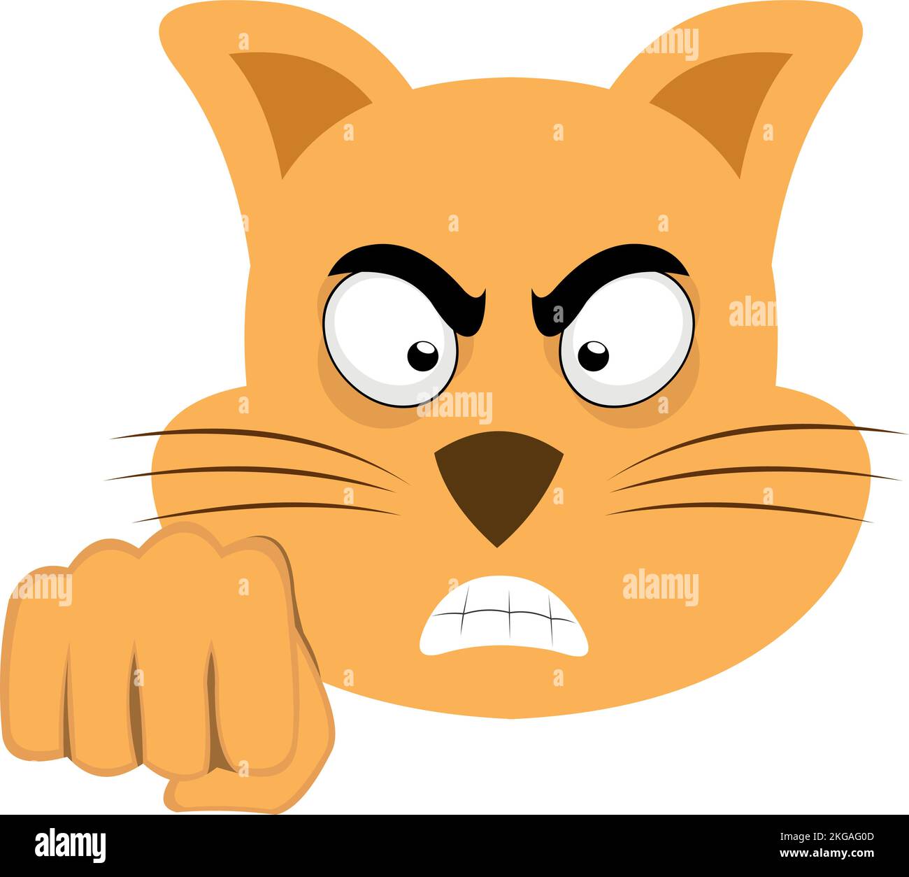 Cute angry cat - Cartoon Animals - Posters and Art Prints