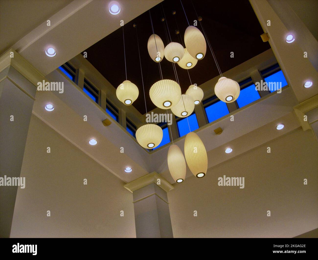 Image showcasing Outdoor lighting for security, decoration or architectural detail Stock ...