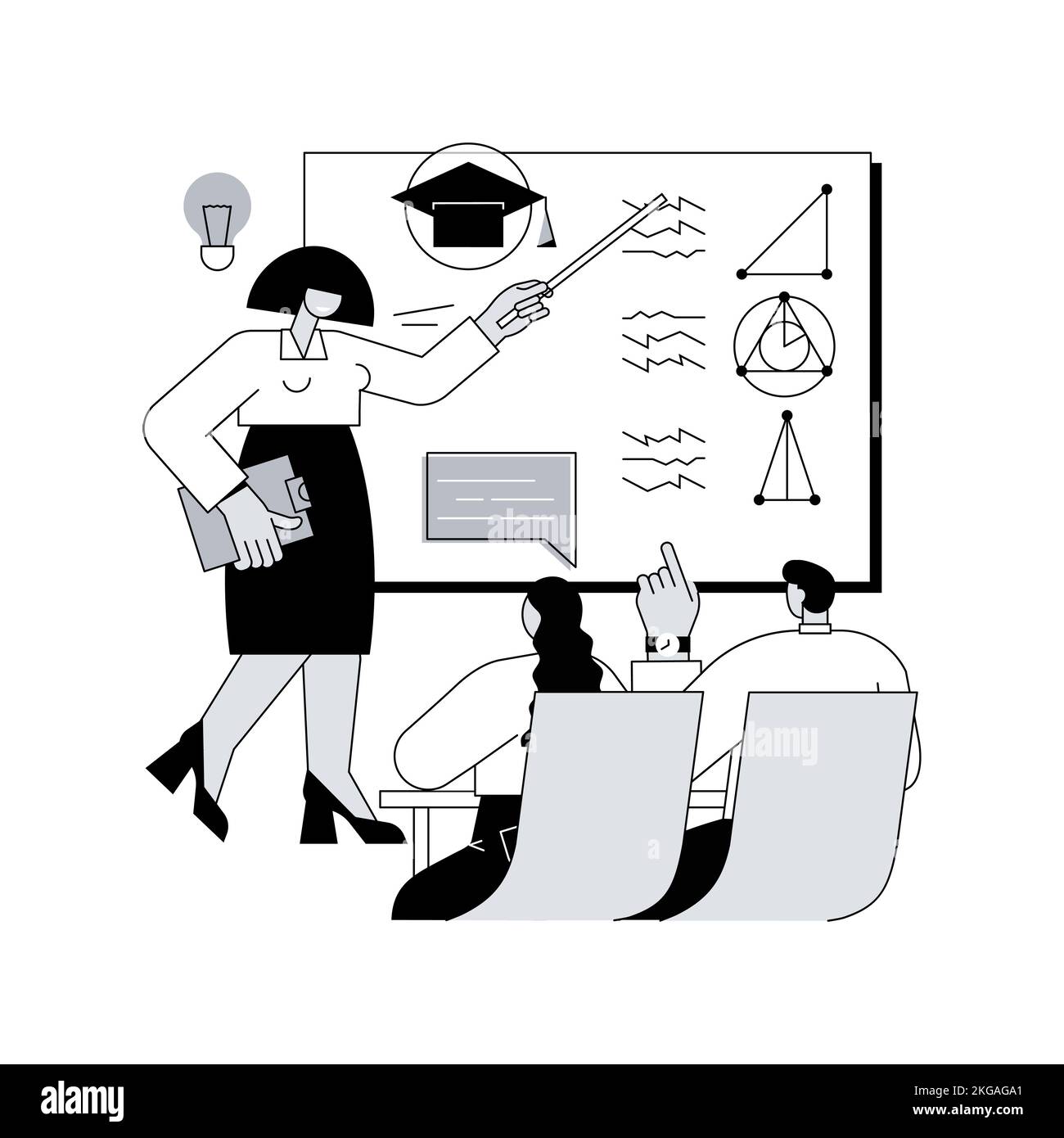 Professional development of teachers abstract concept vector