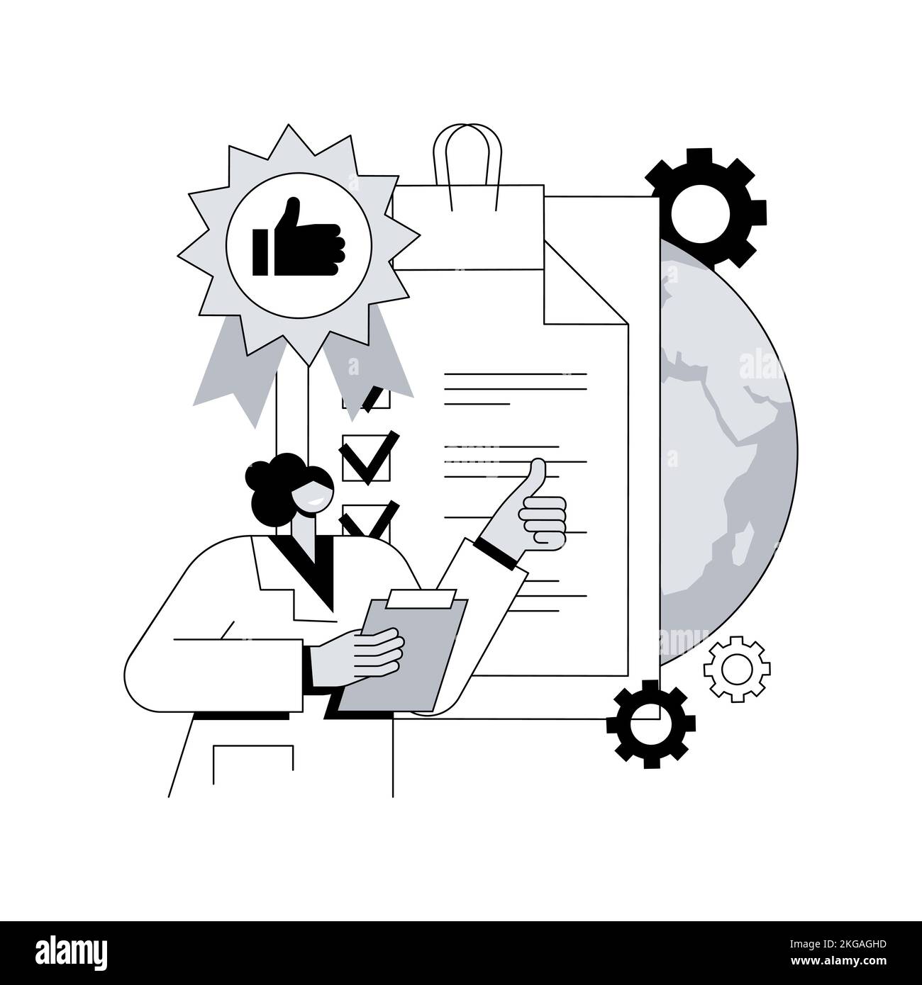 High quality sign abstract concept vector illustration. Quality control ...
