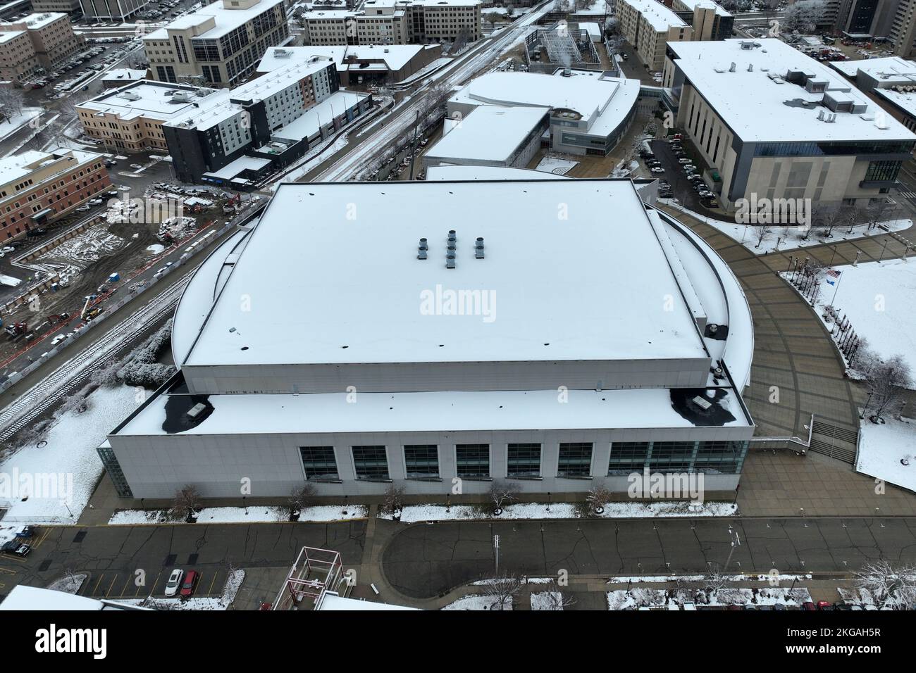 A general overall aerial view of the Kohl Center, Wednesday, Nov. 22 ...