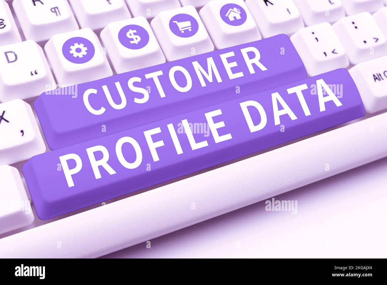 Conceptual caption Customer Profile Data. Word for report about the type of person a company is trading Stock Photo