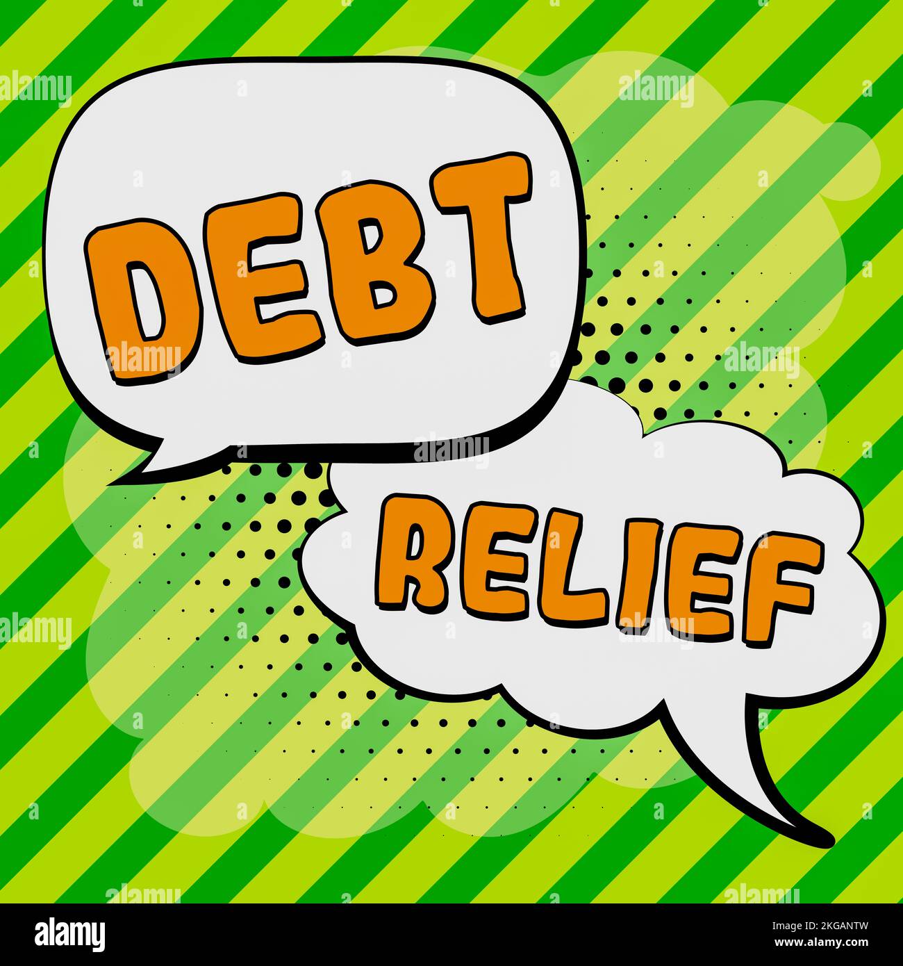 Text sign showing Debt Relief. Concept meaning partial or total