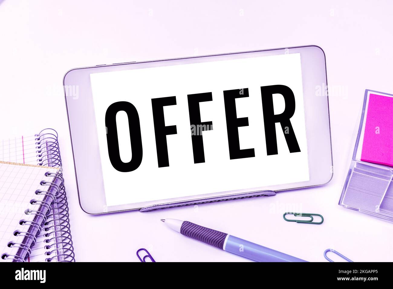 Inspiration showing sign Offer. Business idea resent or proffer ...