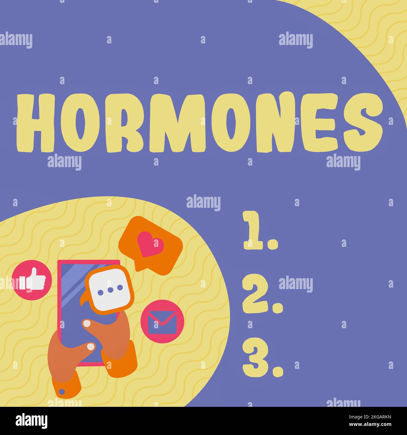 Sign displaying Hormones. Word for regulatory substance produced in ...