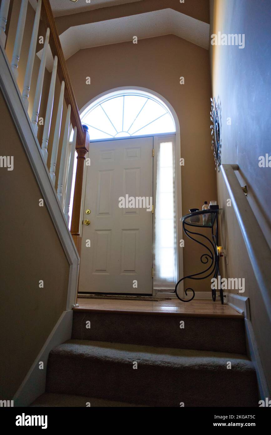 Split level home light coming from window during the day light hours Stock Photo