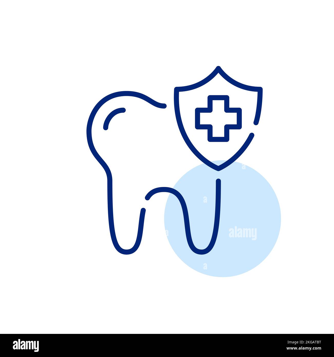 Tooth shield icon outline Stock Vector Images - Alamy