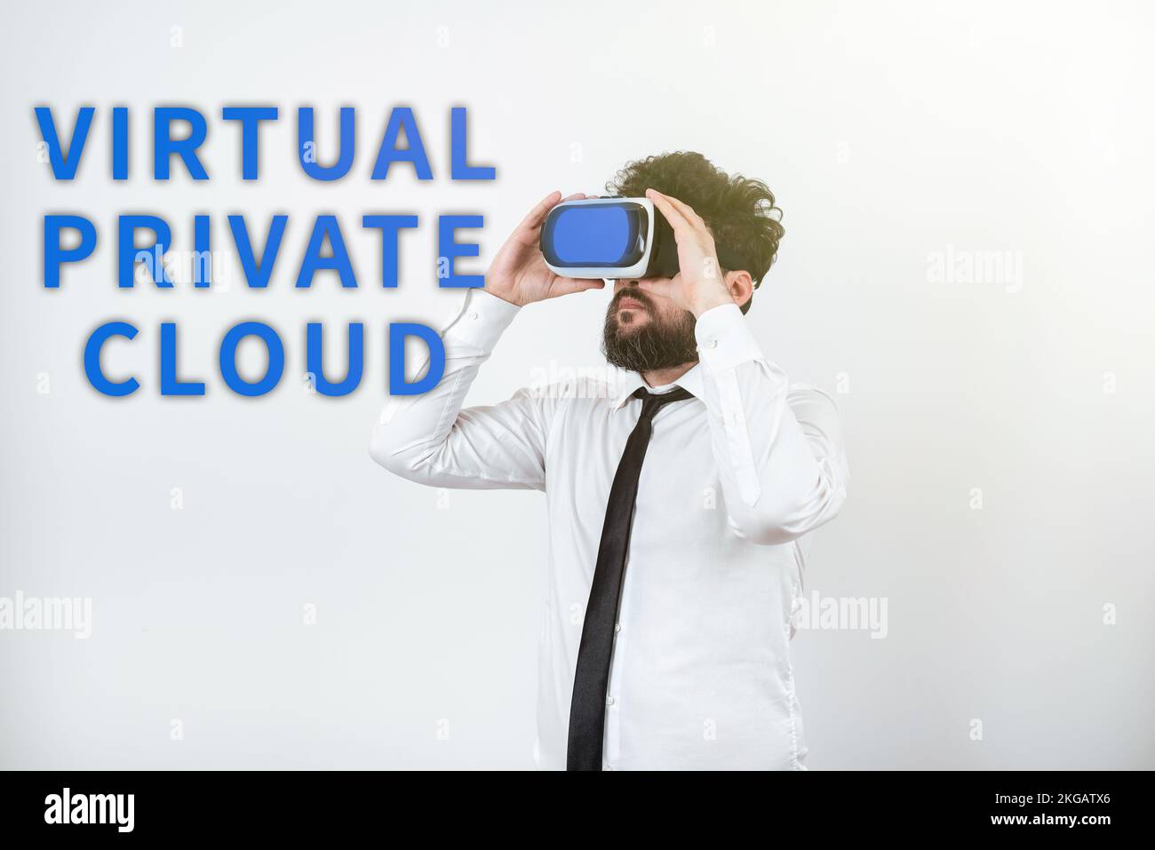 Handwriting text Virtual Private Cloud. Business showcase configurable pool of shared computing resources Stock Photo