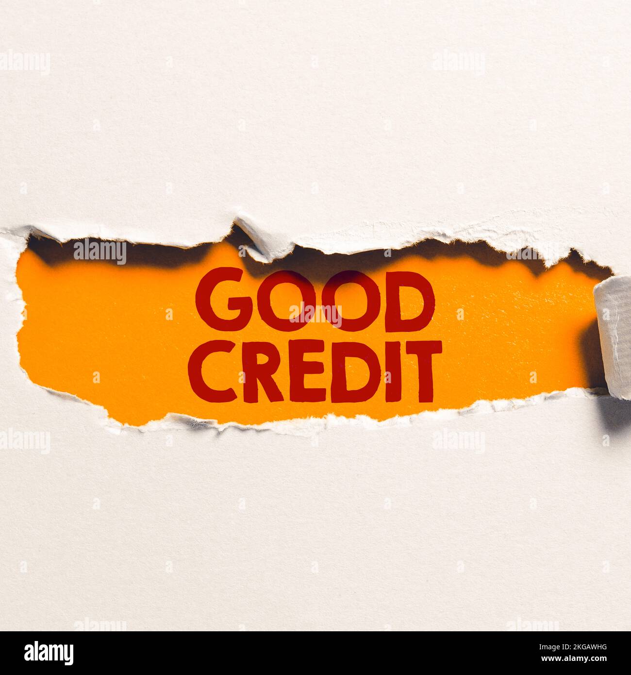 Text caption presenting Good Credit. Word for borrower has a relatively ...