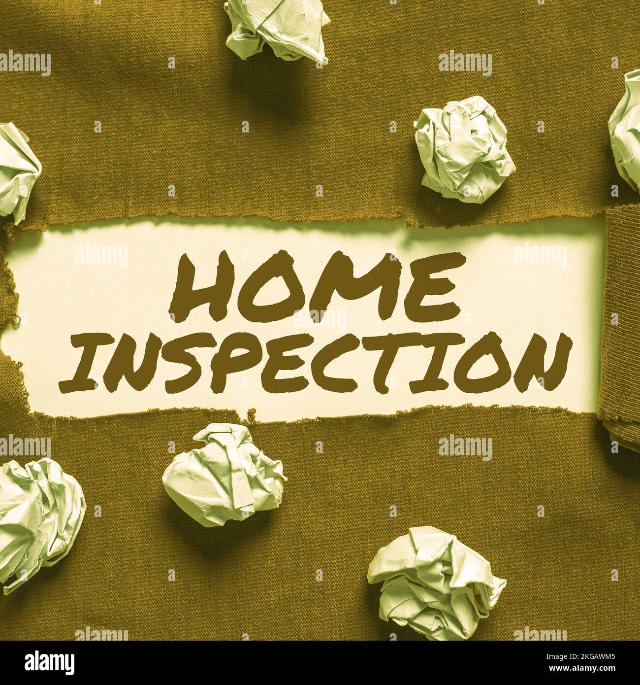 Sign displaying Home Inspection. Concept meaning noninvasive