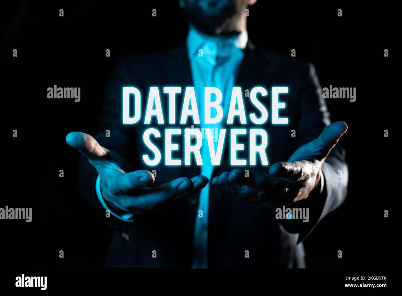 Sign displaying Database Server. Business showcase uses a database application that provides database services Stock Photo