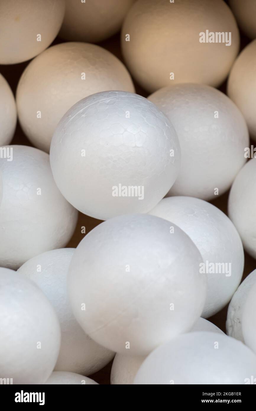 Dozens of styrofoam balls in the view Stock Photo Alamy