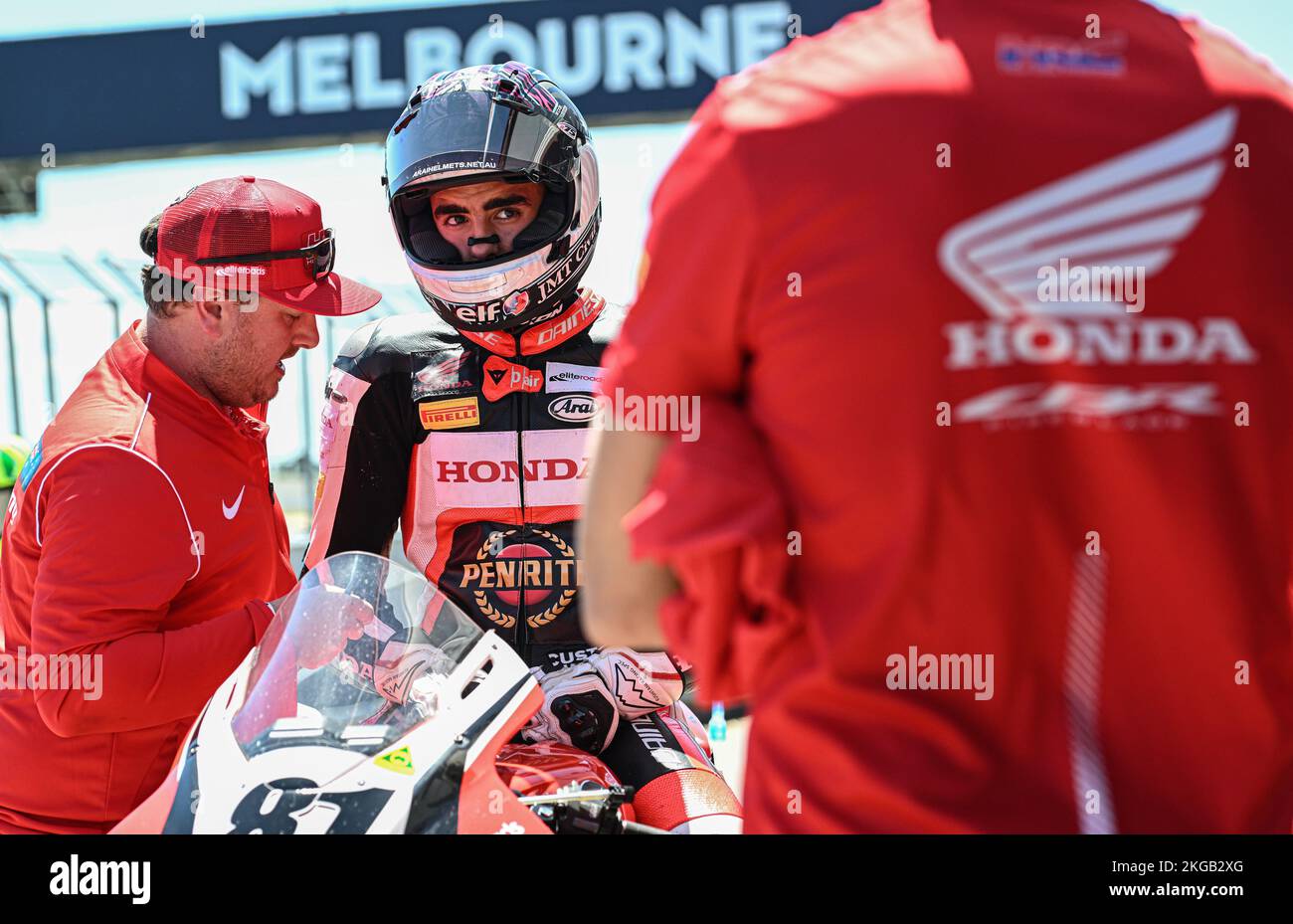 Melbourne, Australia. 18 November, 2022. Pictured, Senna Agius(81) at the World Superbike Championship. Stock Photo