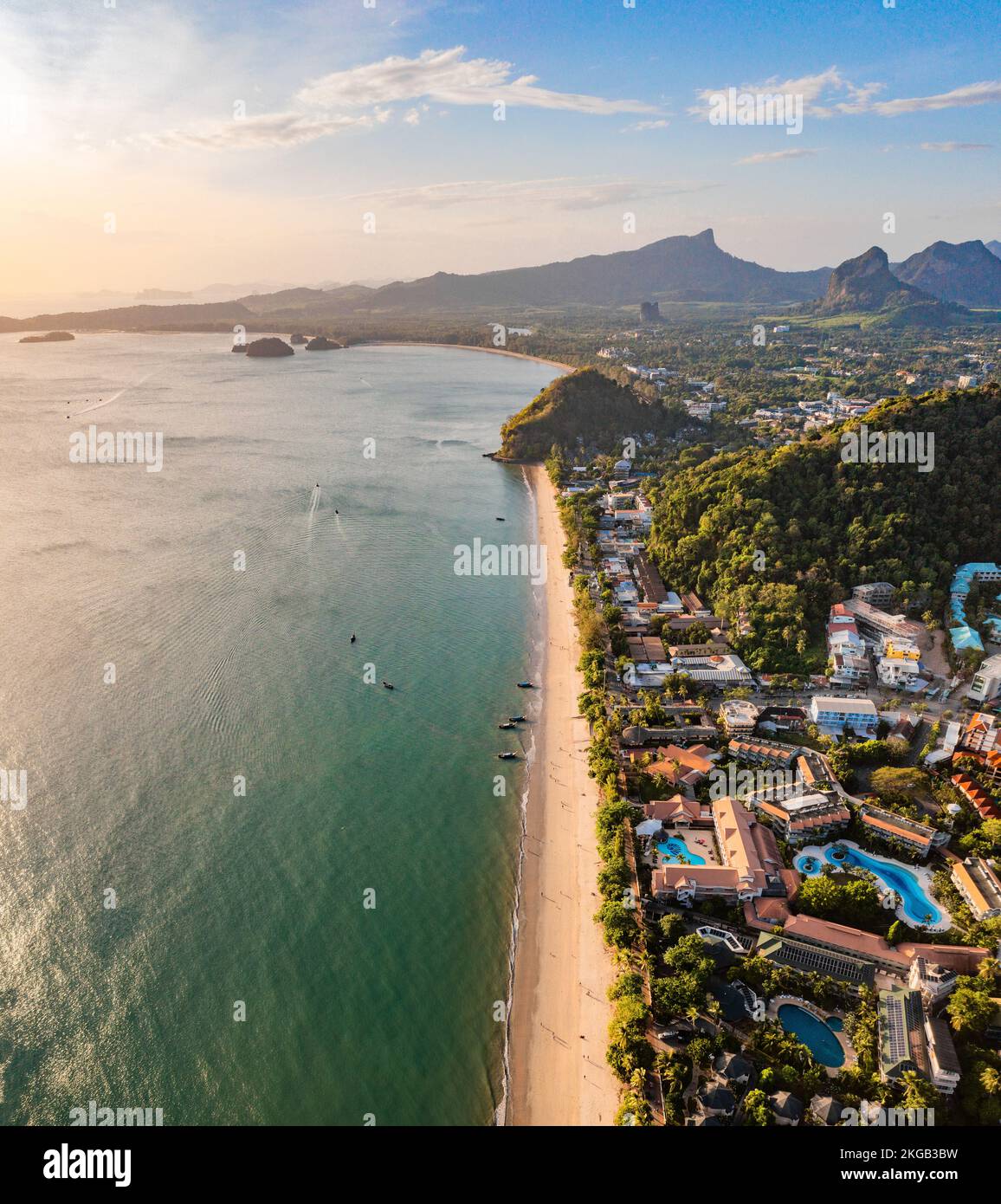 Aerial view of Ao Nang Beach in Krabi, Thailand Stock Photo