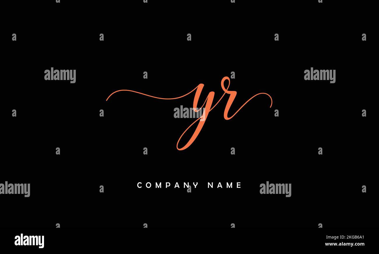 YR, RY Abstract Letters Logo Monogram Stock Vector