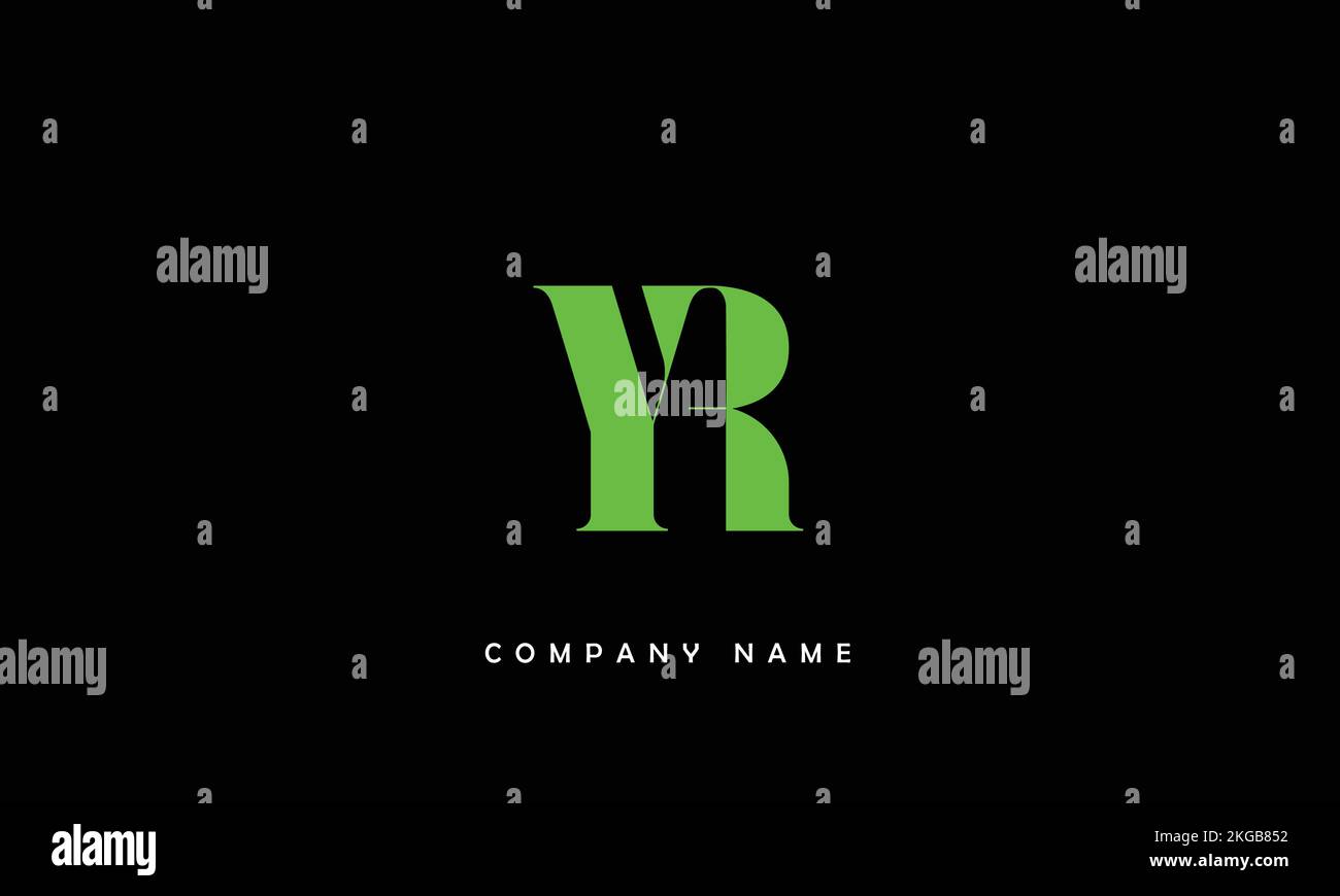 YR, RY Abstract Letters Logo Monogram Stock Vector