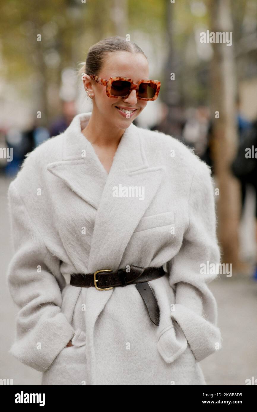 Street style, Carla Ginola arriving at Stella McCartney Spring Summer