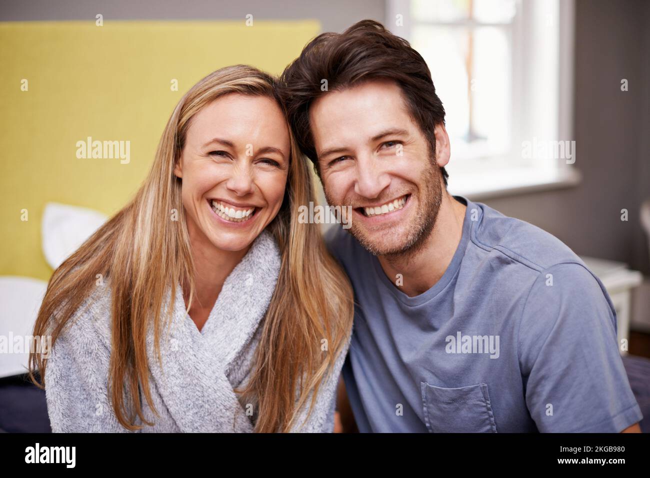 Loving married life. Portrait of a loving middle-aged couple at home. Stock Photo