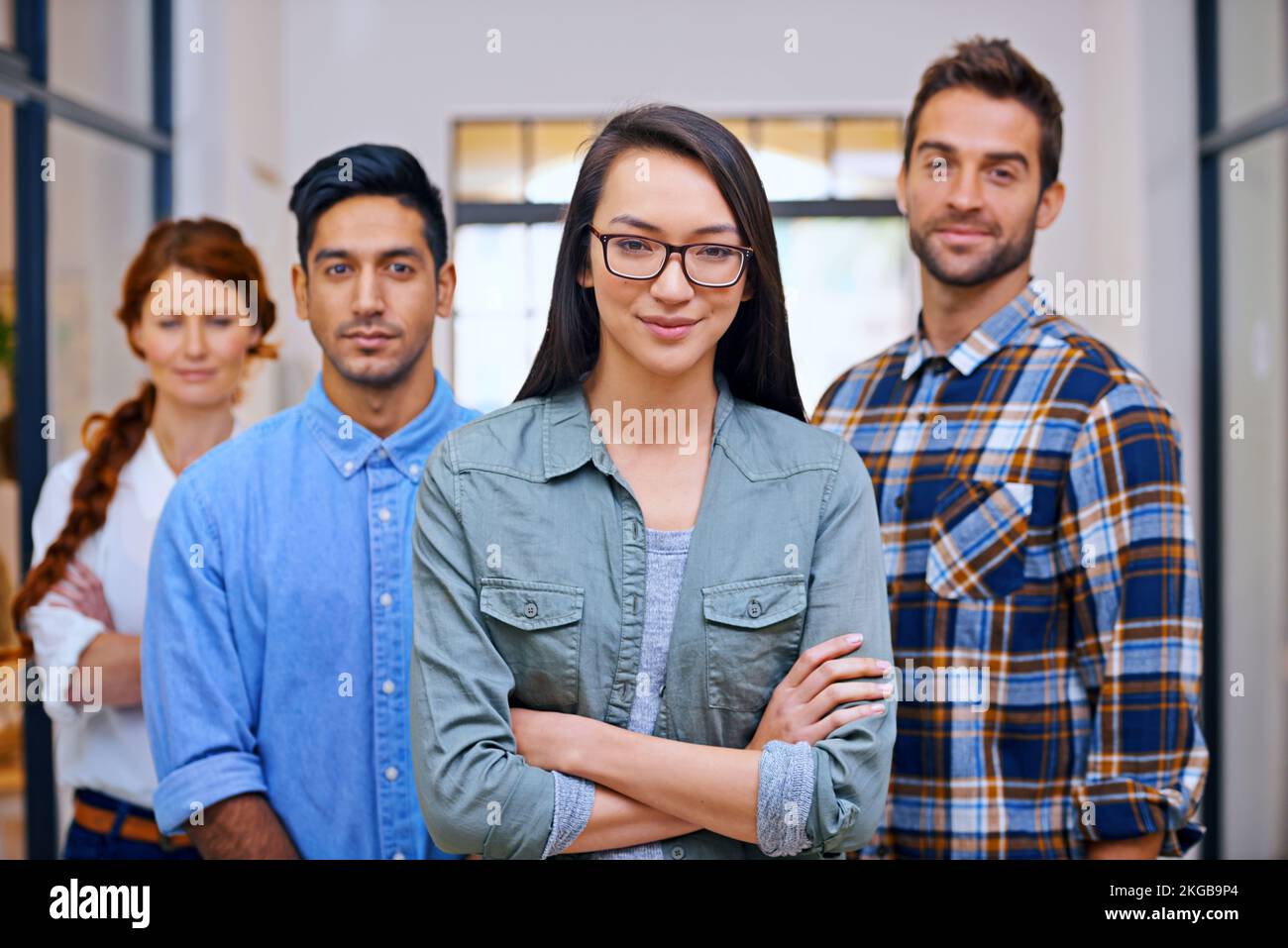 Theyre design experts. Portrait of a team of young designers in their ...