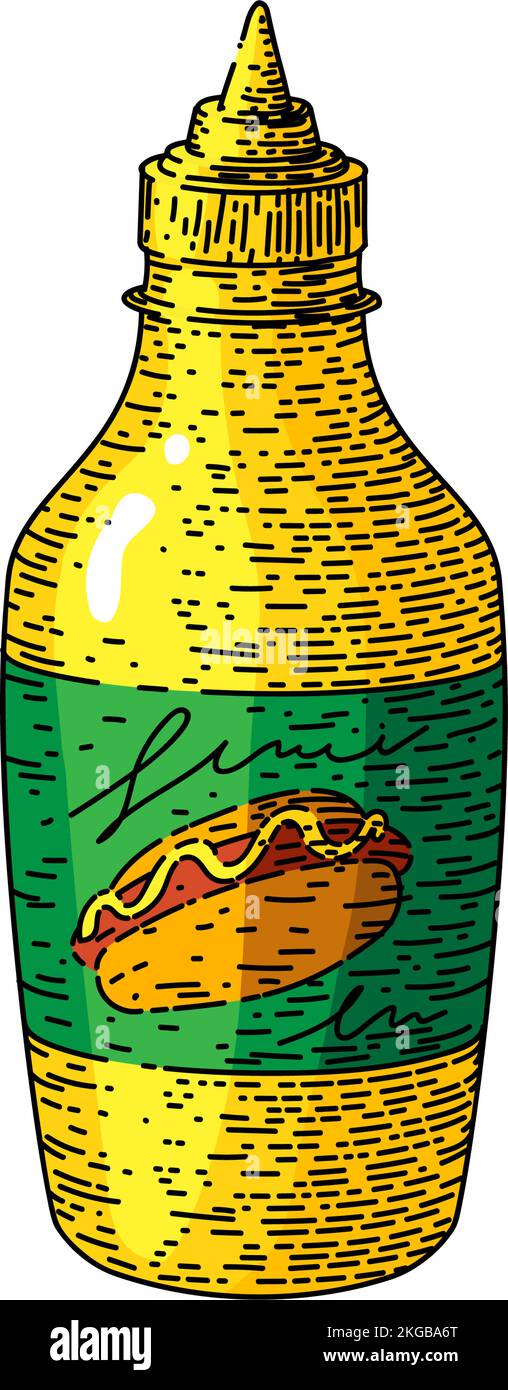 mustard bottle sketch hand drawn vector Stock Vector Image & Art Alamy