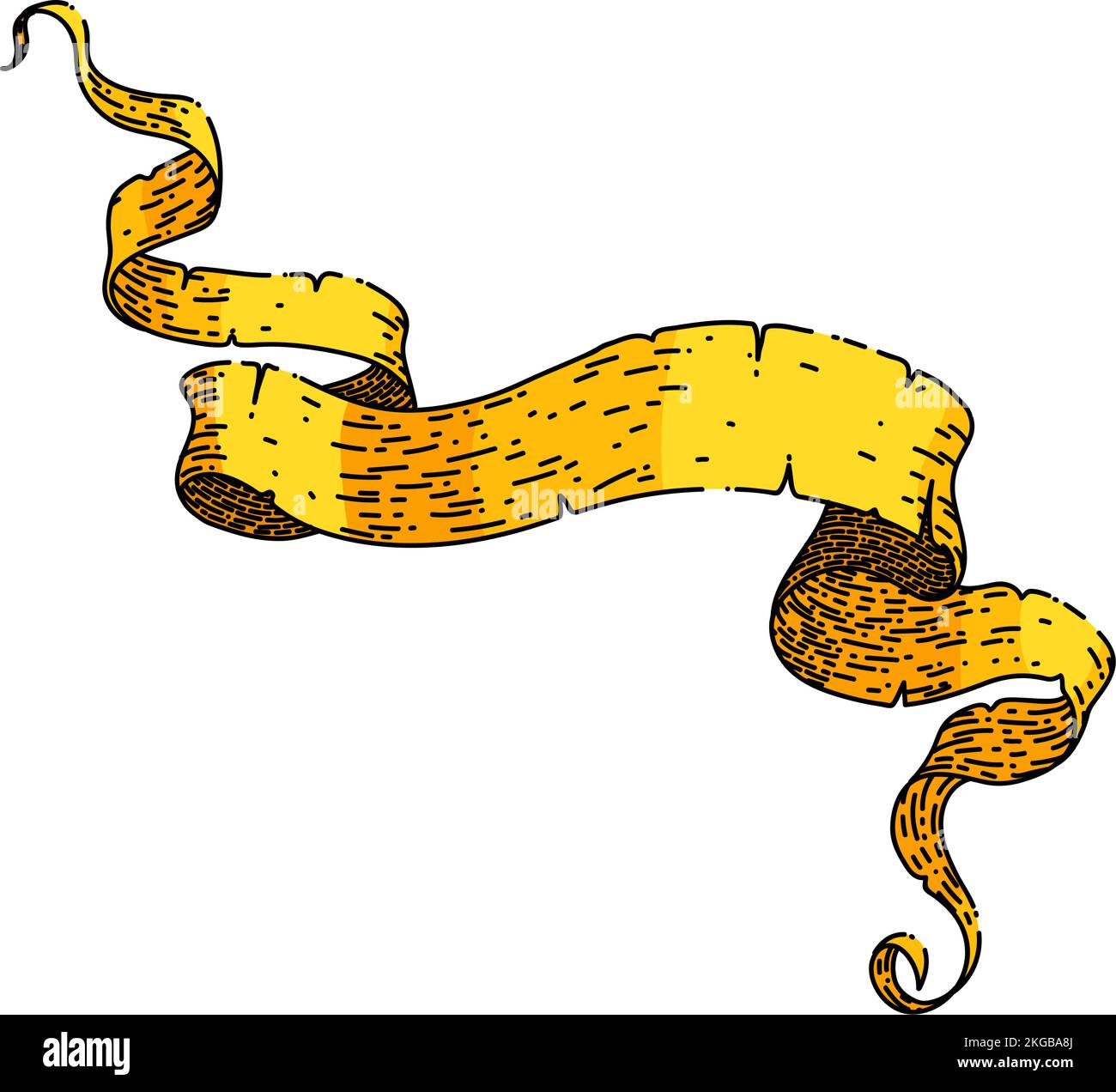 vintage ribbon sketch hand drawn vector Stock Vector Image & Art Alamy