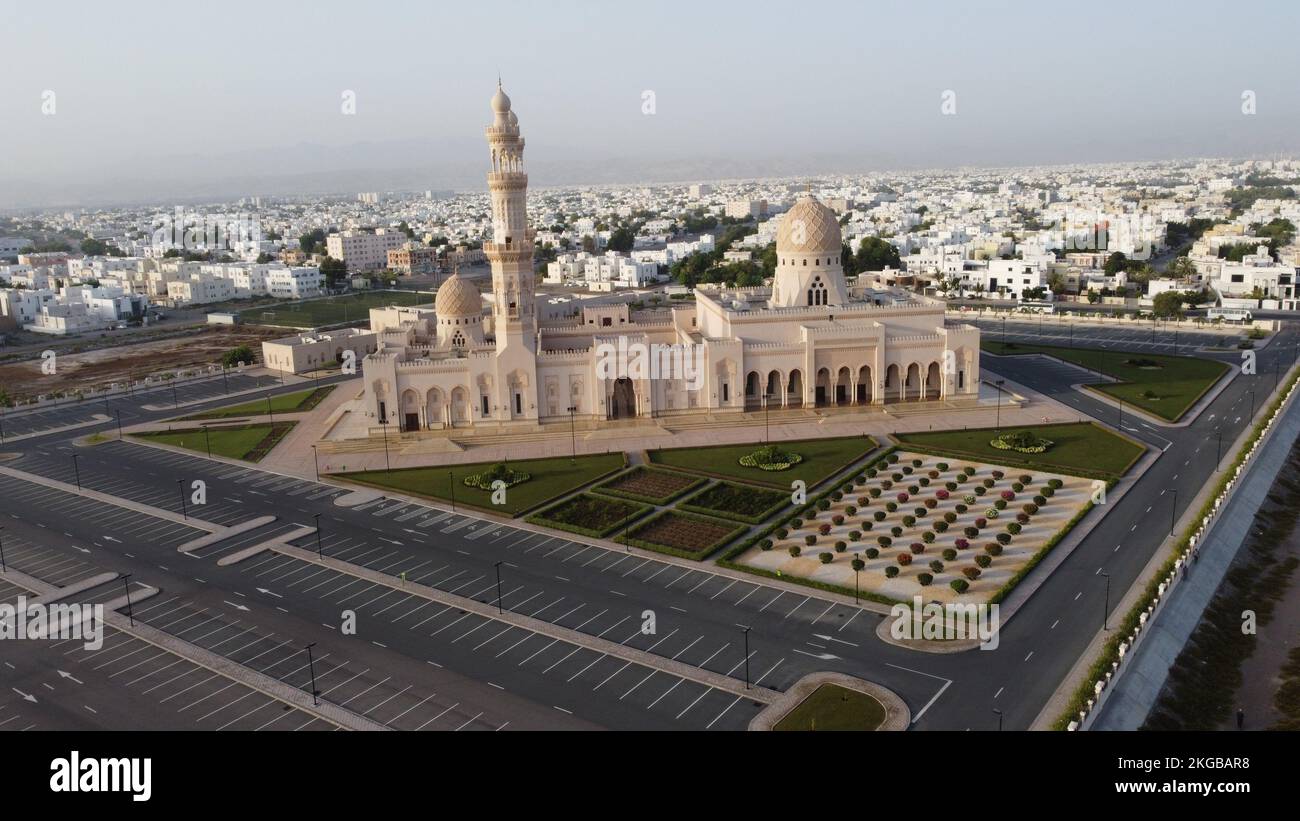 Aerial view of the Sayyida Fatima bint Ali mosque, Oman Stock Photo