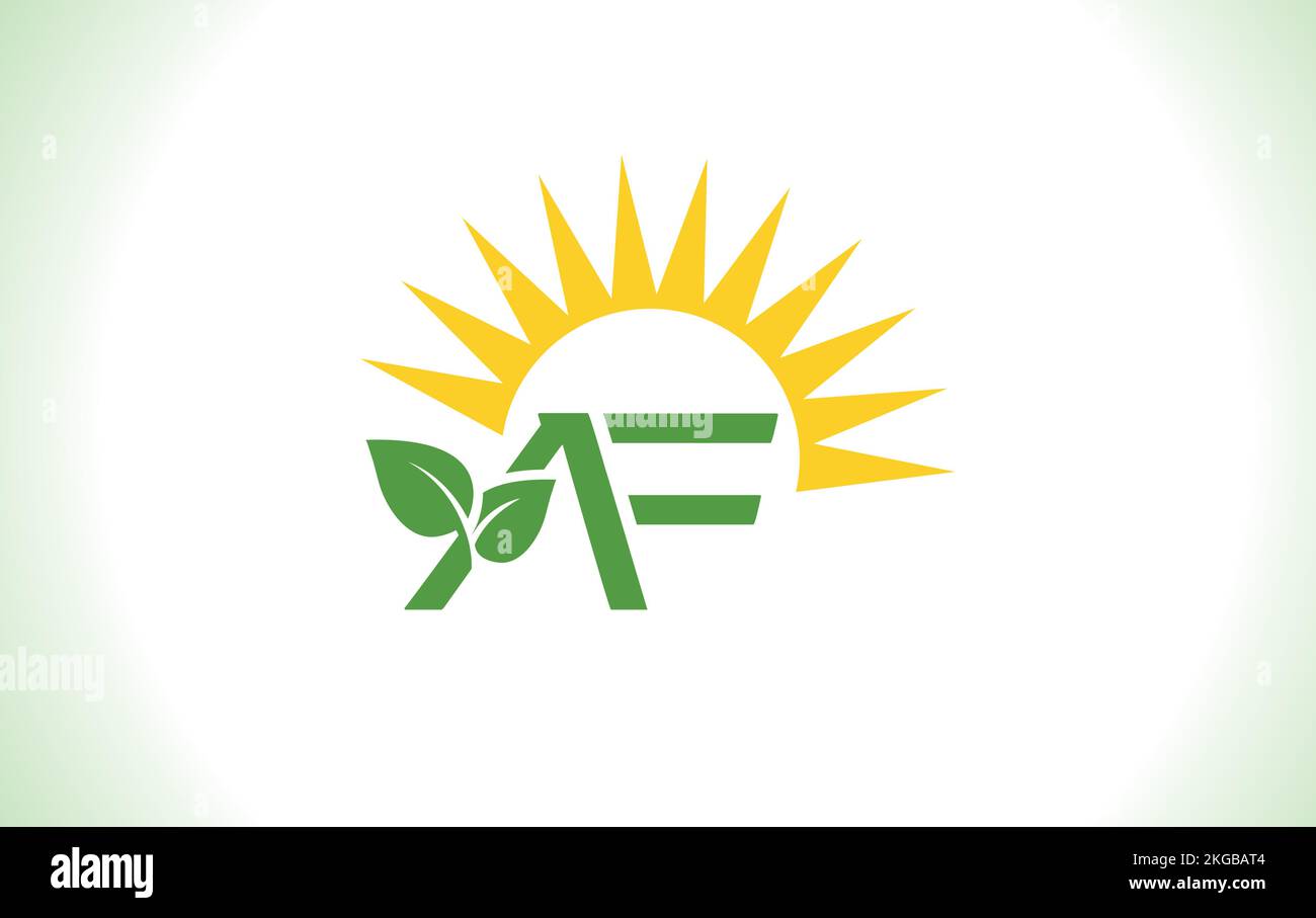 Green healthy leaf logo and Solar panel icon and Solar Energy symbol design and eco sun logo design vector Stock Vector