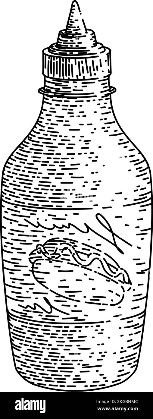 mustard bottle sketch hand drawn vector Stock Vector Image & Art Alamy