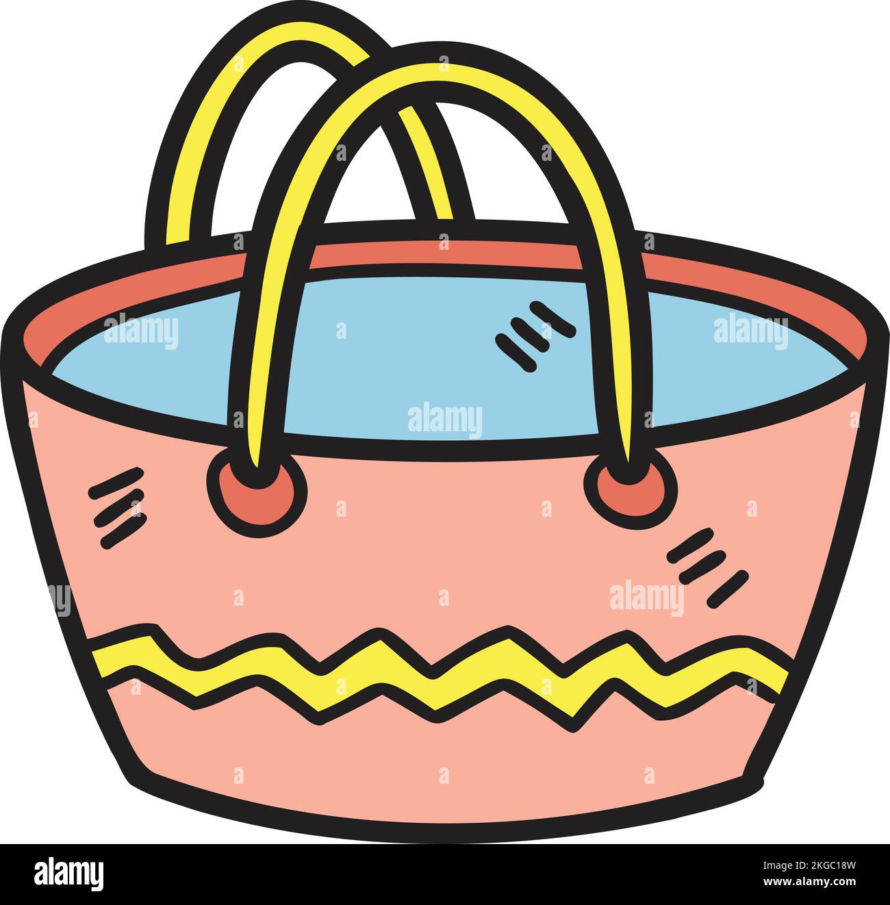 Hand Drawn cloth bags for shopping illustration isolated on background